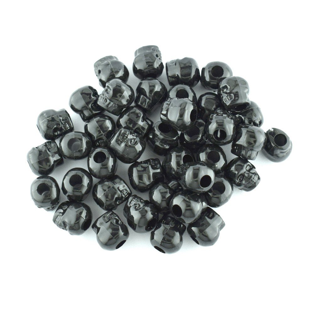Opaque Black Plastic Skull Beads The Bead Shop Nottingham Ltd