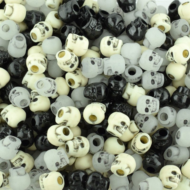 Plastic Skull Bead mix