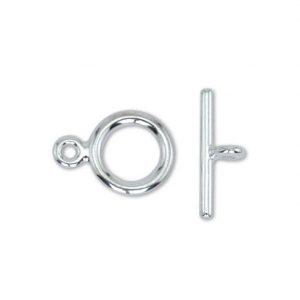 Toggle clasp small silver plated