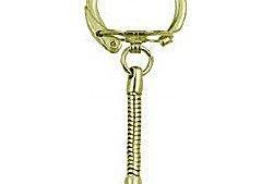 Keyring With Gold Plated Snake Chain