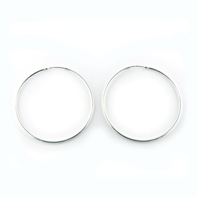 Sterling silver hoop earrings 30mm