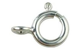 Sterling silver bolt ring clasp