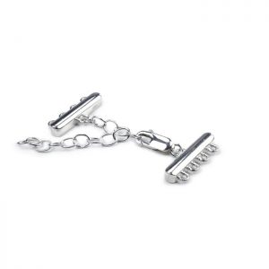 Sterling Silver 4 Row Clasp & Chain