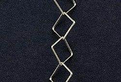 Sterling Silver Square Link Trace Chain - per 10cm