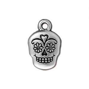 Tierracast sugar skull pendant charm