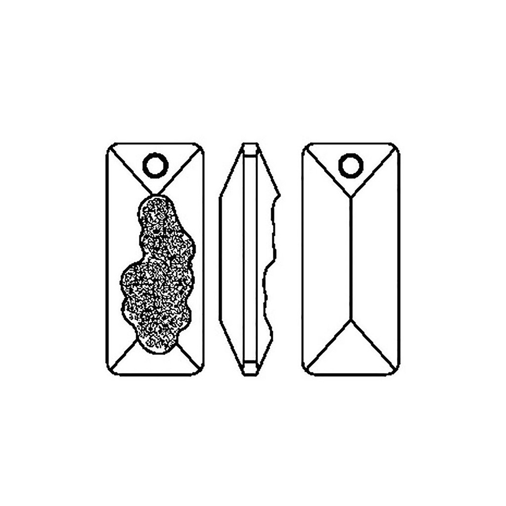 Swarovski 6925 26mm Rectangle Growing Pendant Vitrail Light - The Bead