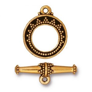Tapered Bail Clasp in Antique Gold