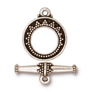 Tapered Bail Clasp in Antique Silver
