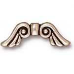 Tierracast Small Angel Wing charm in Antique Silver