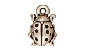 tierracast lady bug charm antique silver