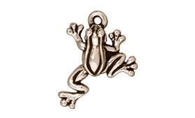 Leap Frog Charm Antique Silver
