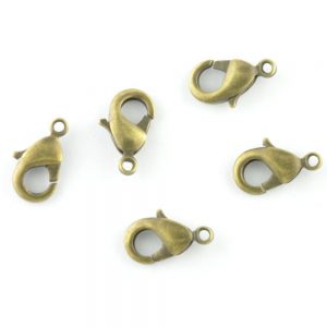 Lobster Clasp Ant. Gold - Nostalgia Beads*