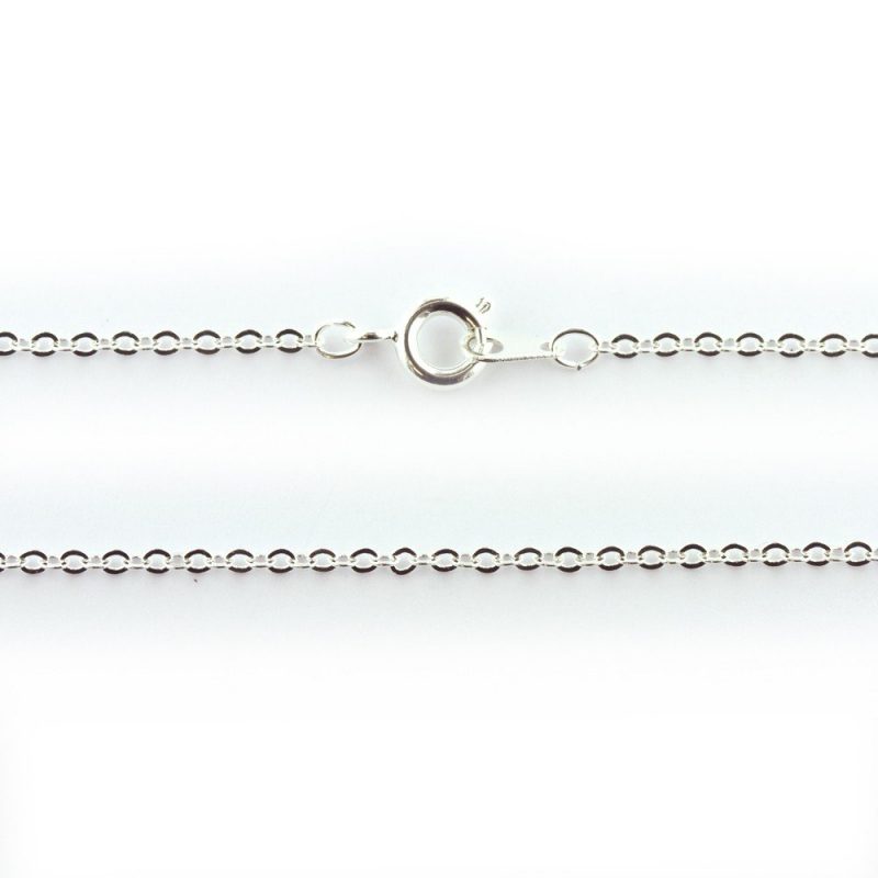 18 Inch Silver Plated Trace Chain