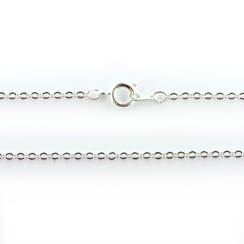 18 Inch Trace Chain Silver Plated