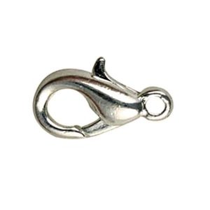 Trigger clasp silver plated large