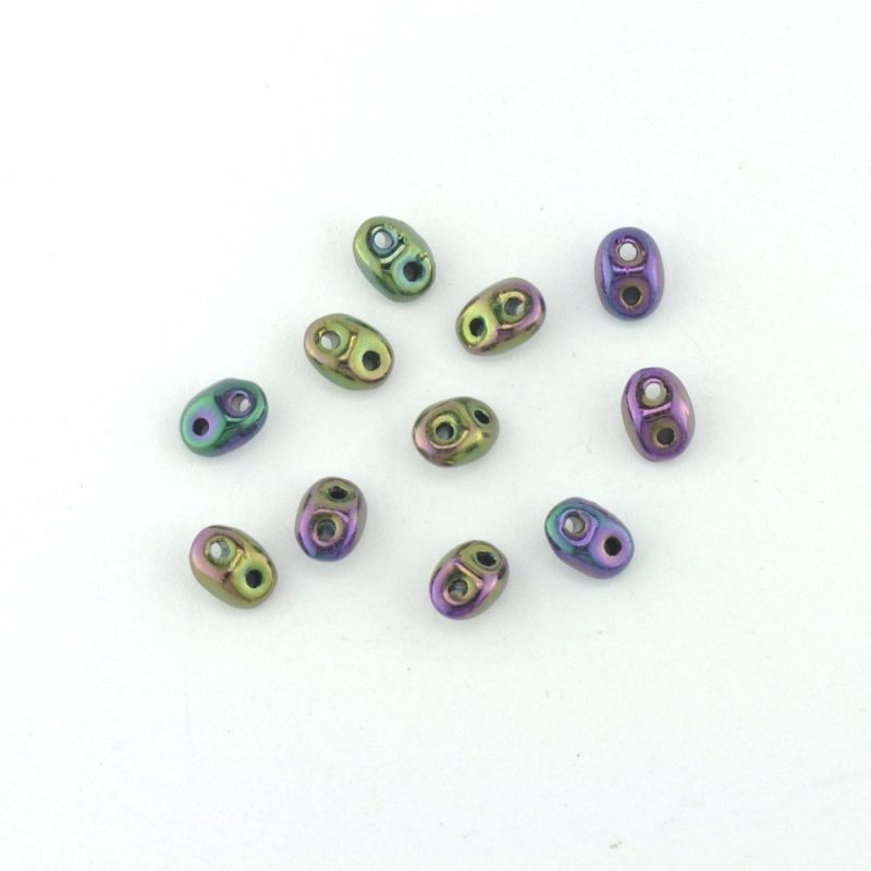 Superduo Beads Iridescent Purple - 50g - Image 2