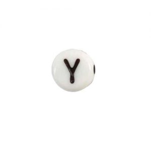 Small glass letter bead - the letter Y