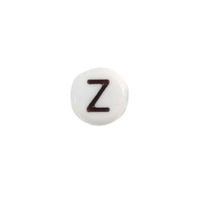 z glass letter alphabet bead