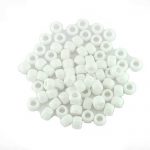 Opaque White Plastic Pony Bead