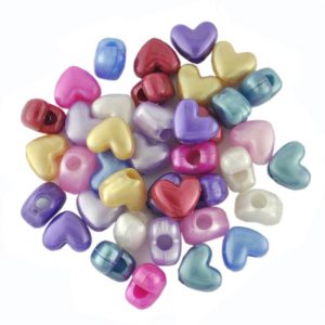 Plastic Heart Beads