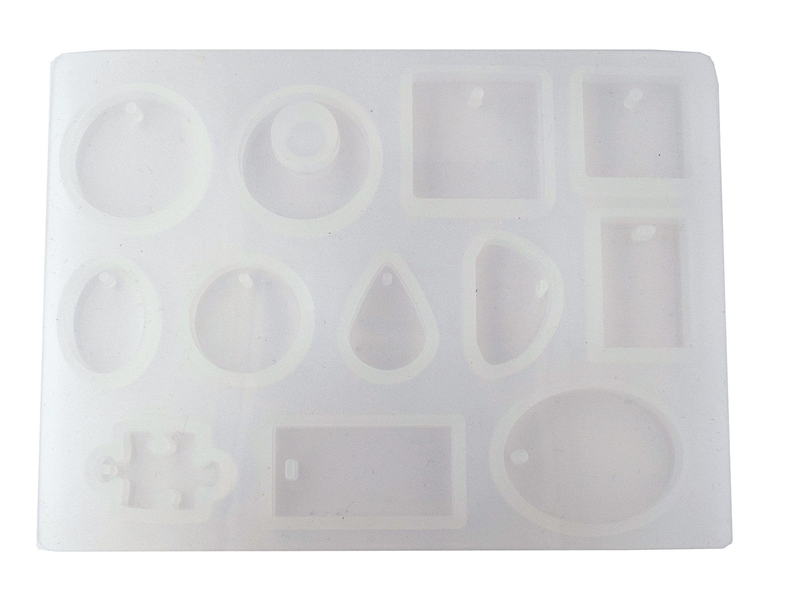 Assorted Shapes Silicone Mould 12 piece - The Bead Shop Nottingham Ltd