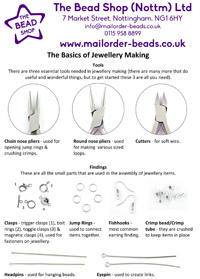 The bead shop nottingham how to make jewellery leaflet