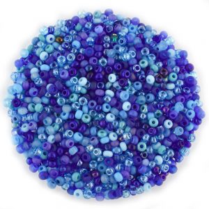 Size 8 Preciosa Mixed Blue Seed Beads