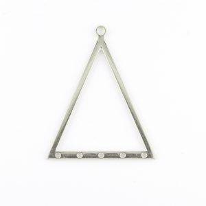 Antique Silver Large Triangle Pendant