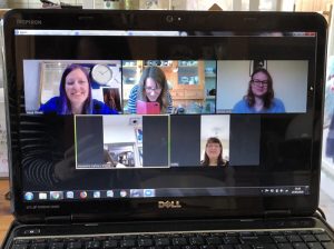 Virtual staff meeting via Zoom