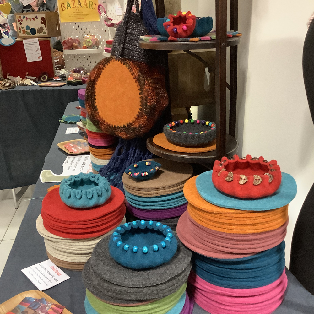 Felt circles and bowls at Joe's Toe - The Bead Shop Nottingham Blog