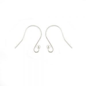 Sterling silver ear wire with ball