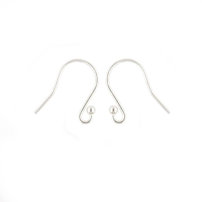 Sterling silver ear wire with ball