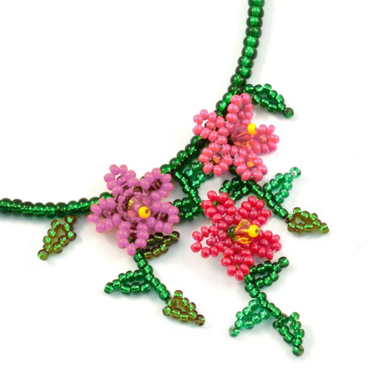 Pink Trailing flowers necklace kit