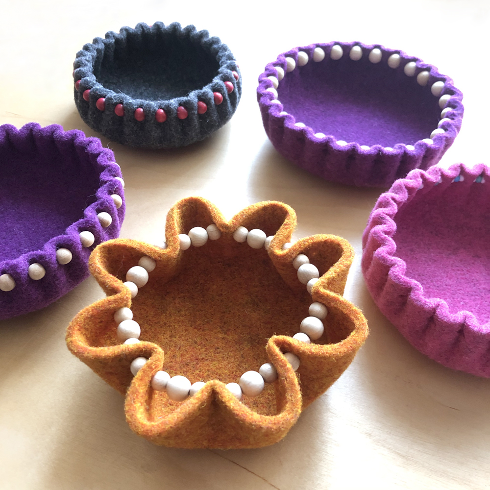 felt bowl variations - The Bead Shop Nottingham