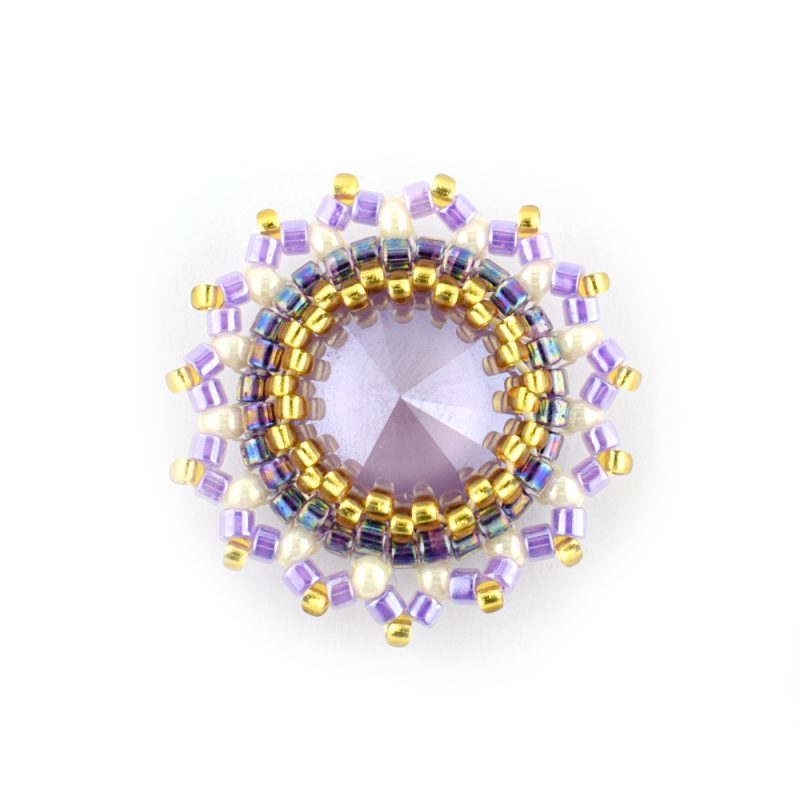 Lilac Rivoli Bezel - Kit - the Bead Shop Nottingham