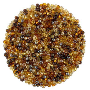 Size 8 Mixed Brown Preciosa Seed Beads