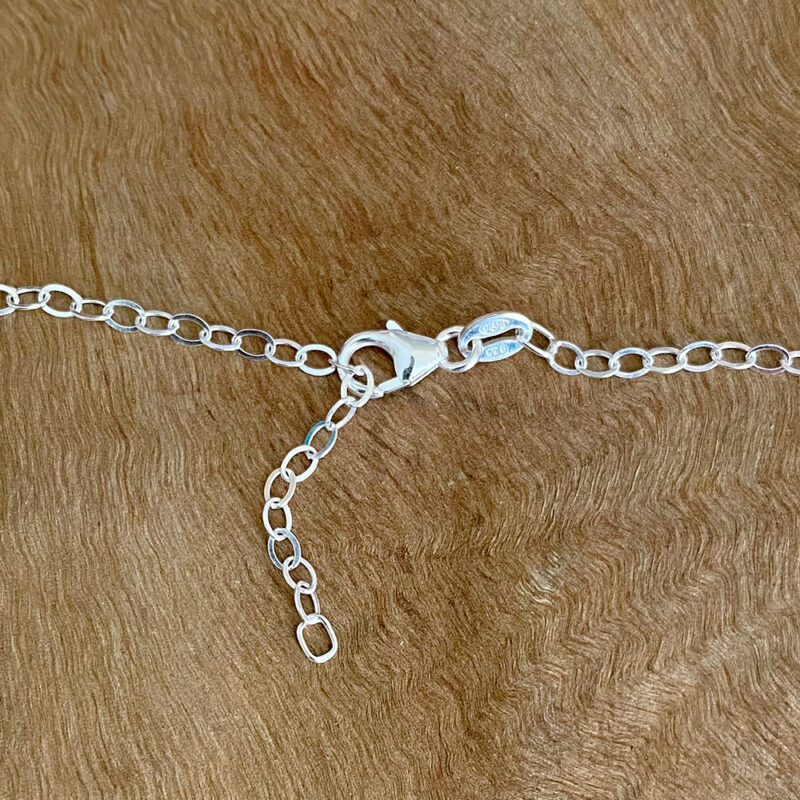 Sterling sliver hammered oval link necklace