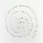 Sterling sliver hammered oval link necklace
