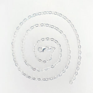 Sterling sliver hammered oval link necklace