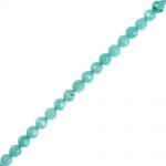 4mm Faceted pale turquoise Dyed Jade Beads