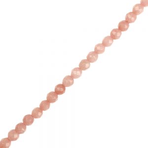 4mm Faceted Light Pink Dyed Jade Beads