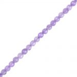 4mm Faceted lilac Dyed Jade Beads