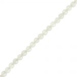 4mm Faceted White Dyed Jade Beads