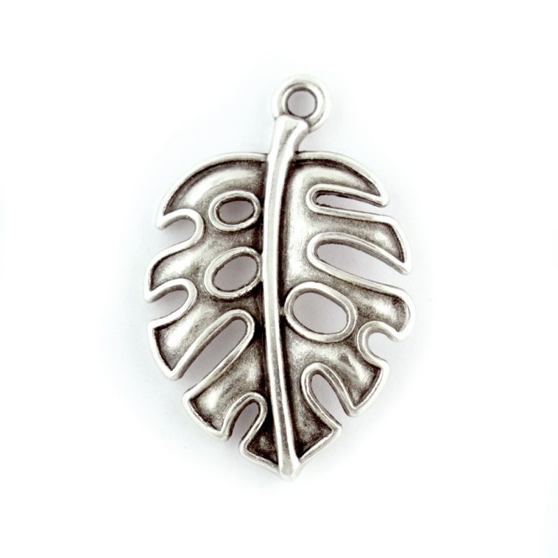 large Cheese Plant leaf charm