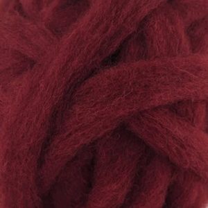 Deep Red Corriedale roving for felting