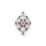 Flower Connector antique silver charm