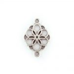 Flower Connector antique silver charm