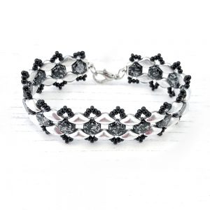 Honey Ripple Bracelet Kit - Black and Silver