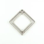 Rhombus connector antique silver