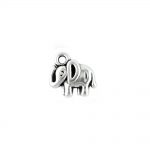 Small Elephant Charm Antique Silver